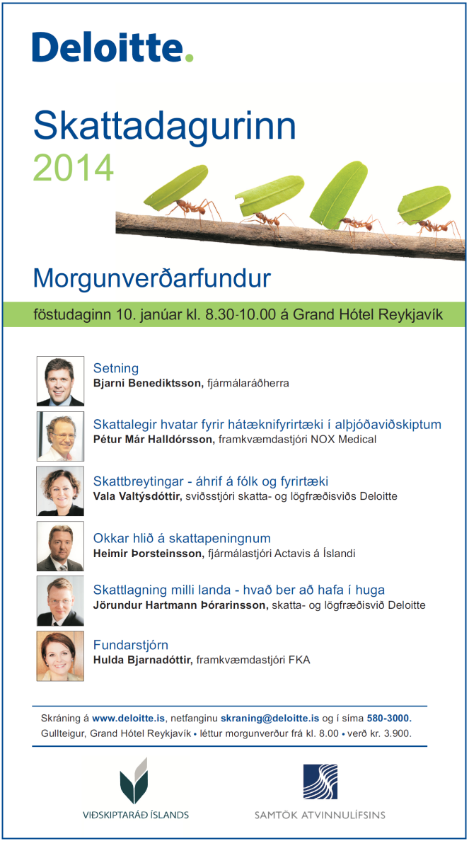 Dagskrá Skattadags